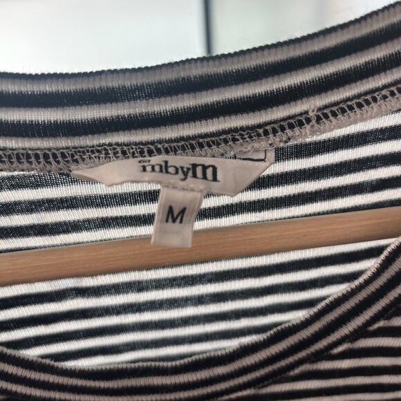 mbyM Black and White Striped T-shirt - Picture 3 of 5